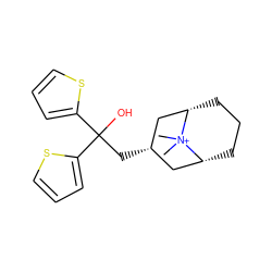 C[N+]1(C)[C@H]2CCC[C@@H]1C[C@H](CC(O)(c1cccs1)c1cccs1)C2 ZINC000103235732