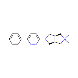 C[N+]1(C)C[C@@H]2CN(c3ccc(-c4ccccc4)nn3)C[C@@H]2C1 ZINC000034987229