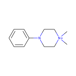 C[N+]1(C)CCN(c2ccccc2)CC1 ZINC000000155006