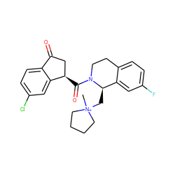 C[N+]1(C[C@@H]2c3cc(F)ccc3CCN2C(=O)[C@@H]2CC(=O)c3ccc(Cl)cc32)CCCC1 ZINC000209466878