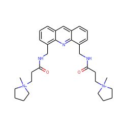 C[N+]1(CCC(=O)NCc2cccc3cc4cccc(CNC(=O)CC[N+]5(C)CCCC5)c4nc23)CCCC1 ZINC000045244858