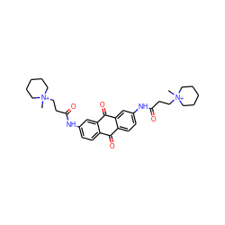 C[N+]1(CCC(=O)Nc2ccc3c(c2)C(=O)c2cc(NC(=O)CC[N+]4(C)CCCCC4)ccc2C3=O)CCCCC1 ZINC000026639267