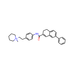 C[N+]1(CCc2ccc(NC(=O)C3=Cc4cc(-c5ccccc5)ccc4CC3)cc2)CCCCC1 ZINC000013808541