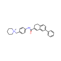 C[N+]1(Cc2ccc(NC(=O)C3=Cc4cc(-c5ccccc5)ccc4CC3)cc2)CCCCC1 ZINC000013808531