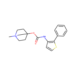 C[N+]12CCC(OC(=O)Nc3ccsc3-c3ccccc3)(CC1)CC2 ZINC000169331622