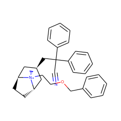 C[N@+]1(CCOCc2ccccc2)[C@H]2CC[C@H]1C[C@@H](CC(C#N)(c1ccccc1)c1ccccc1)C2 ZINC000299816811