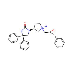 C[N@@+]1(C[C@H]2O[C@@H]2c2ccccc2)CC[C@H](N2CC(c3ccccc3)(c3ccccc3)NC2=O)C1 ZINC000261094871