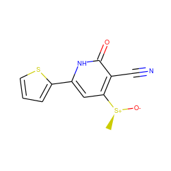 C[S@+]([O-])c1cc(-c2cccs2)[nH]c(=O)c1C#N ZINC000299864815