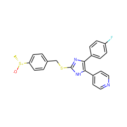 C[S@@+]([O-])c1ccc(CSc2nc(-c3ccc(F)cc3)c(-c3ccncc3)[nH]2)cc1 ZINC000013491666