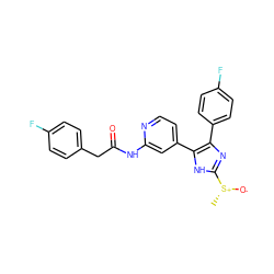 C[S@@+]([O-])c1nc(-c2ccc(F)cc2)c(-c2ccnc(NC(=O)Cc3ccc(F)cc3)c2)[nH]1 ZINC000071297010