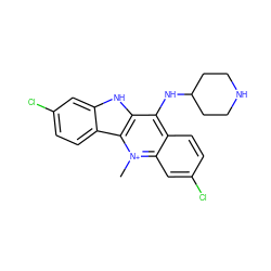 C[n+]1c2cc(Cl)ccc2c(NC2CCNCC2)c2[nH]c3cc(Cl)ccc3c21 ZINC000064573190