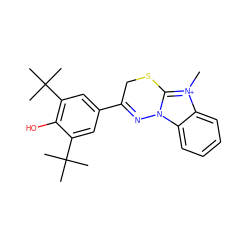 C[n+]1c2n(c3ccccc31)N=C(c1cc(C(C)(C)C)c(O)c(C(C)(C)C)c1)CS2 ZINC000015973861