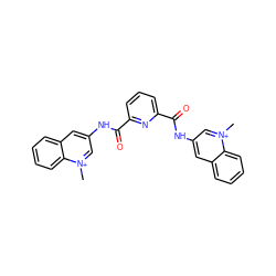 C[n+]1cc(NC(=O)c2cccc(C(=O)Nc3cc4ccccc4[n+](C)c3)n2)cc2ccccc21 ZINC000003986163