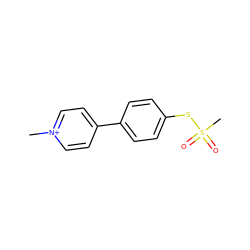 C[n+]1ccc(-c2ccc(SS(C)(=O)=O)cc2)cc1 ZINC000028639572