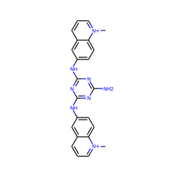 C[n+]1cccc2cc(Nc3nc(N)nc(Nc4ccc5c(ccc[n+]5C)c4)n3)ccc21 ZINC000000594695