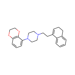 C1=C(CCN2CCN(c3cccc4c3OCCO4)CC2)c2ccccc2CC1 ZINC000013743677