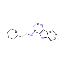 C1=C(CCNc2ncnc3c2[nH]c2ccccc23)CCCC1 ZINC000101556378