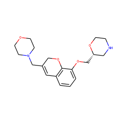 C1=C(CN2CCOCC2)COc2c1cccc2OC[C@H]1CNCCO1 ZINC000003995919