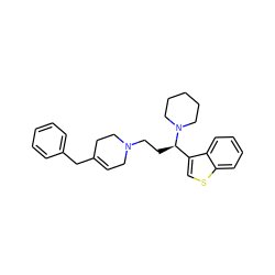 C1=C(Cc2ccccc2)CCN(CC[C@H](c2csc3ccccc23)N2CCCCC2)C1 ZINC000299822268