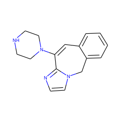 C1=C(N2CCNCC2)c2nccn2Cc2ccccc21 ZINC000058582351