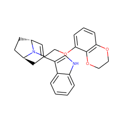 C1=C(c2c[nH]c3ccccc23)C[C@H]2CC[C@H]1N2CCOc1cccc2c1OCCO2 ZINC000101118031