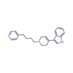 C1=C(c2c[nH]c3ccccc23)CCN(CCCCc2ccncc2)C1 ZINC000026667815