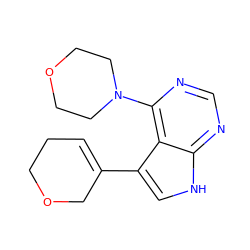 C1=C(c2c[nH]c3ncnc(N4CCOCC4)c23)COCC1 ZINC000224864819