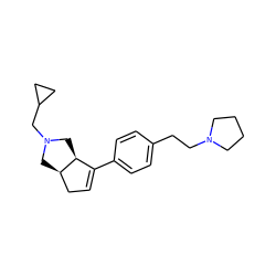 C1=C(c2ccc(CCN3CCCC3)cc2)[C@@H]2CN(CC3CC3)C[C@@H]2C1 ZINC000029127749