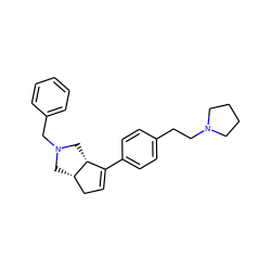 C1=C(c2ccc(CCN3CCCC3)cc2)[C@H]2CN(Cc3ccccc3)C[C@H]2C1 ZINC000029127751