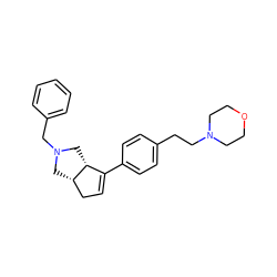 C1=C(c2ccc(CCN3CCOCC3)cc2)[C@H]2CN(Cc3ccccc3)C[C@H]2C1 ZINC000029128147