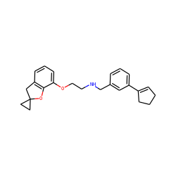 C1=C(c2cccc(CNCCOc3cccc4c3OC3(CC3)C4)c2)CCC1 ZINC000003949018