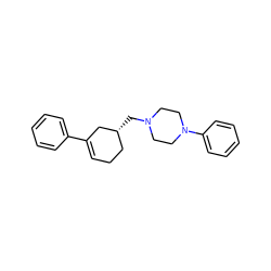 C1=C(c2ccccc2)C[C@H](CN2CCN(c3ccccc3)CC2)CC1 ZINC000013738846