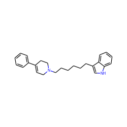 C1=C(c2ccccc2)CCN(CCCCCCc2c[nH]c3ccccc23)C1 ZINC000013728580