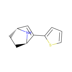 C1=C(c2cccs2)[C@H]2CC[C@H]1N2 ZINC000102896528