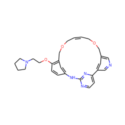 C1=C/COCc2cc(ccc2OCCN2CCCC2)Nc2nccc(n2)-c2cncc(c2)COC/1 ZINC000084709297