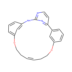 C1=CCCOc2cccc(c2)-c2ccnc(n2)Nc2cccc(c2)OCC1 ZINC000254134932