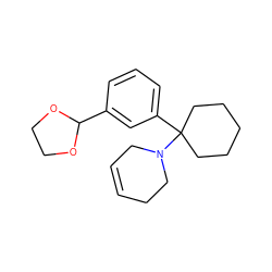 C1=CCN(C2(c3cccc(C4OCCO4)c3)CCCCC2)CC1 ZINC000026292211