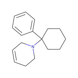 C1=CCN(C2(c3ccccc3)CCCCC2)CC1 ZINC000003799433