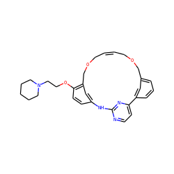 C1=CCOCc2cc(ccc2OCCN2CCCCC2)Nc2nccc(n2)-c2cccc(c2)COC1 ZINC000254134993