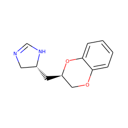 C1=NC[C@@H](C[C@@H]2COc3ccccc3O2)N1 ZINC000013862098