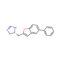 C1=NC[C@@H](Cc2cc3cc(-c4ccccc4)ccc3o2)N1 ZINC000013862115