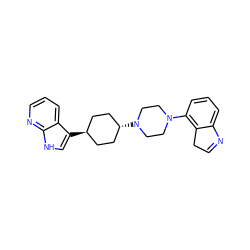 C1=Nc2cccc(N3CCN([C@H]4CC[C@H](c5c[nH]c6ncccc65)CC4)CC3)c2C1 ZINC000101181792