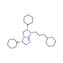 C1CCC(CCCN2C3=NC[C@H](C4CCCCC4)N3C[C@@H]2C2CCCCC2)CC1 ZINC000027209621