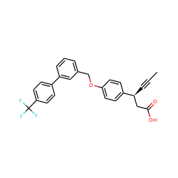 CC#C[C@@H](CC(=O)O)c1ccc(OCc2cccc(-c3ccc(C(F)(F)F)cc3)c2)cc1 ZINC000072118116