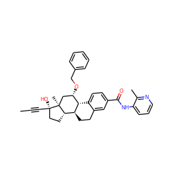 CC#C[C@]1(O)CC[C@H]2[C@@H]3CCc4cc(C(=O)Nc5cccnc5C)ccc4[C@H]3[C@@H](OCc3ccccc3)C[C@@]21C ZINC001772653491