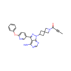 CC#CC(=O)N1CC2(CC(n3nc(-c4ccc(Oc5ccccc5)nc4)c4c(N)ncnc43)C2)C1 ZINC000214210564