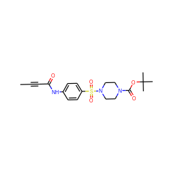 CC#CC(=O)Nc1ccc(S(=O)(=O)N2CCN(C(=O)OC(C)(C)C)CC2)cc1 ZINC000084741890