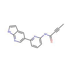 CC#CC(=O)Nc1cccc(-c2cnc3[nH]ccc3c2)n1 ZINC000221127054