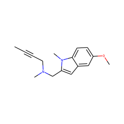 CC#CCN(C)Cc1cc2cc(OC)ccc2n1C ZINC000029405721