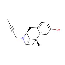 CC#CCN1CC[C@@]2(C)c3cc(O)ccc3C[C@H]1[C@H]2C ZINC000100640210